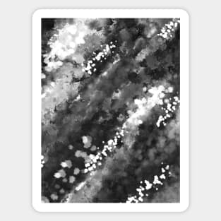 Abstract black and white painting Magnet